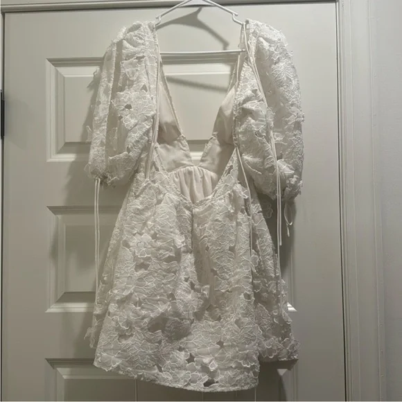 For Love and Lemons White Mini Lace Dress - Picture 7 of 9